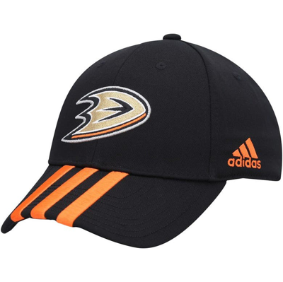 Adidas Originals Adidas Black Anaheim Ducks Locker Room Three Stripe Adjustable Hat