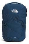 The North Face Jester Water Repellent Backpack In Shady Blue/ White