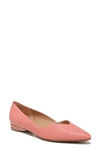 Naturalizer Havana Pointed Toe Flat In Coral Peach Synthetic