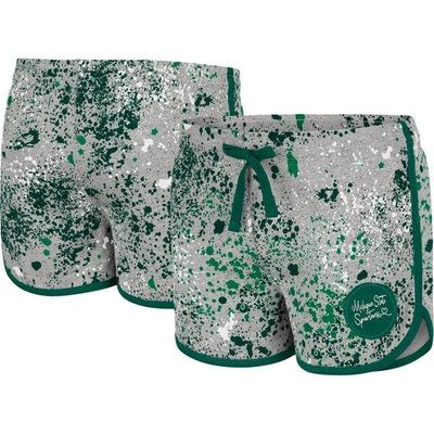 Colosseum Kids' Girls Youth  Heather Gray Michigan State Spartans Sweet Pea Shorts