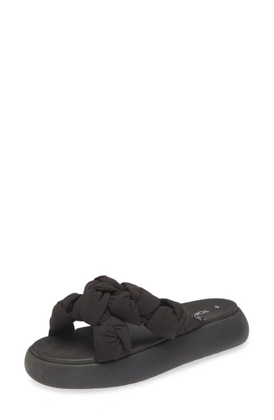 Toms Across Slip-on Sandal In Black/black