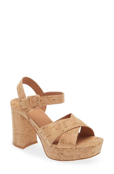 Jeffrey Campbell Amma Platform Slingback Sandal In Cork