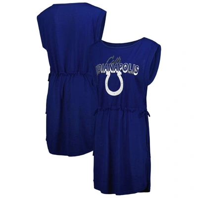 G-iii 4her By Carl Banks Royal Indianapolis Colts G.o.a.t. Swimsuit Cover-up