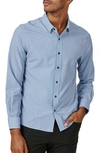 7 Diamonds Landon Geo Print Performance Button-up Shirt In Light Blue