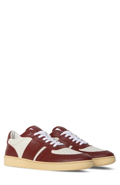 Collegium Pillar Destroyer Low Top Sneaker In White/ Red