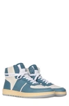 Collegium Pillar Destroyer High Top Sneaker In White/ Teal