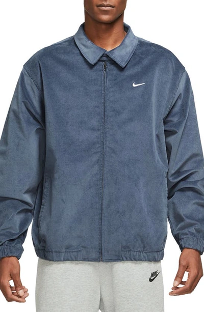 Nike Harrington Corduroy Jacket In Blue