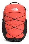 The North Face Borealis Water Repellent Backpack In Retro Orange/ Black