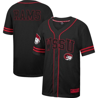 Colosseum Black Winston-salem State Rams Free Spirited Mesh Button-up Baseball Jersey