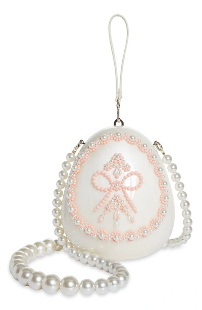 Simone Rocha Large Fabergé Egg Bag With Imitation Pearl Strap In