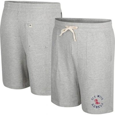 Colosseum Heather Gray Ole Miss Rebels Love To Hear This Terry Shorts