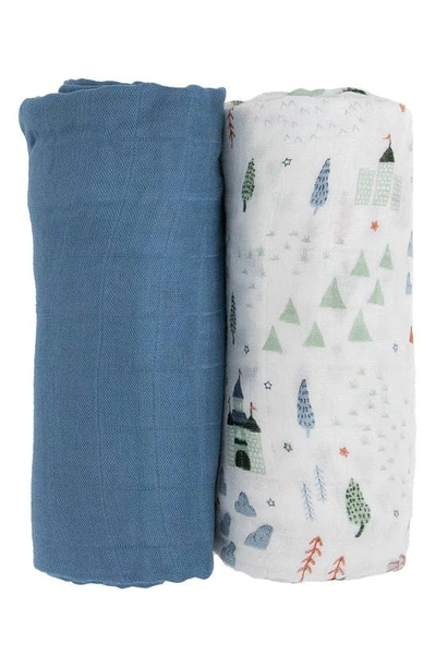 Little Unicorn 2-pack Muslin Swaddle Blanket In Dragon Days