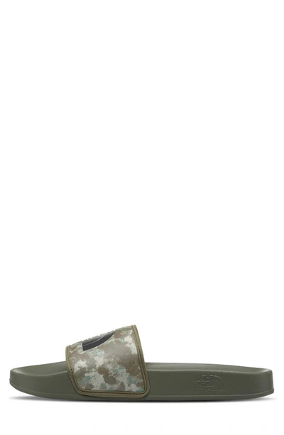 The North Face Base Camp Iii Slide Sandal In Military Olive Camo/black