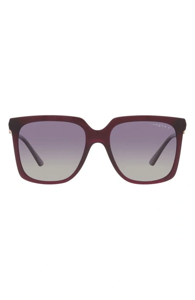 Vogue 54mm Polarized Square Sunglasses In Cherry