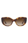 Vogue 49mm Gradient Butterfly Sunglasses In Dark Havana