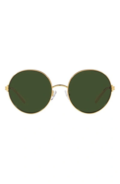 Tory Burch 54mm Round Sunglasses In Light Gold