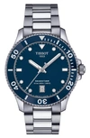 Tissot Seastar 1000 Bracelet Watch, 40mm In Blue/silver