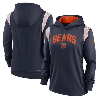 Nike Navy Chicago Bears Sideline Stack Performance Pullover Hoodie