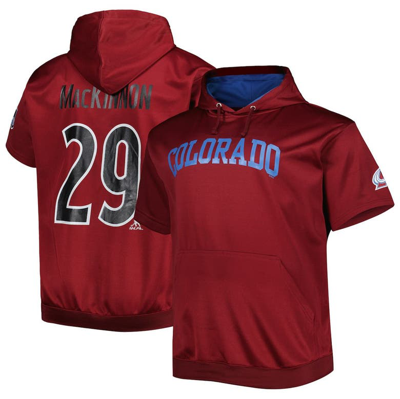 Fanatics Branded Nathan Mackinnon Burgundy Colorado Avalanche Big & Tall Name & Number Pullover Hood