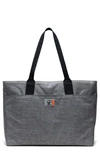 Herschel Supply Co Alexander Insulated Recycled Polyester Zip Tote And Bottle Holder In Raven Crosshatch