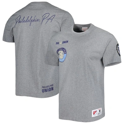 Mitchell & Ness Men's  Gray Philadelphia Union City T-shirt