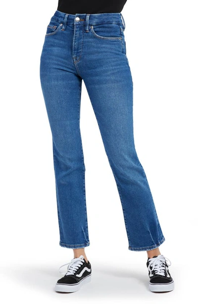 Good American Good Legs Ripped High Waist Straight Leg Jeans In Indigo397