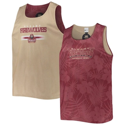 Foco Maroon/gold Albany Firewolves Reversible Mesh Tank Top