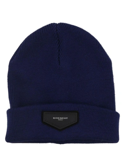 Givenchy Knit Hat In Navy