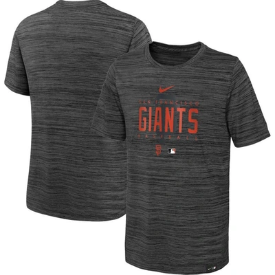 Nike Kids' Youth  Black San Francisco Giants Authentic Collection Velocity Practice Performance T-shirt