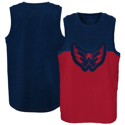 Outerstuff Kids' Youth Red/navy Washington Capitals Revitalize Tank Top