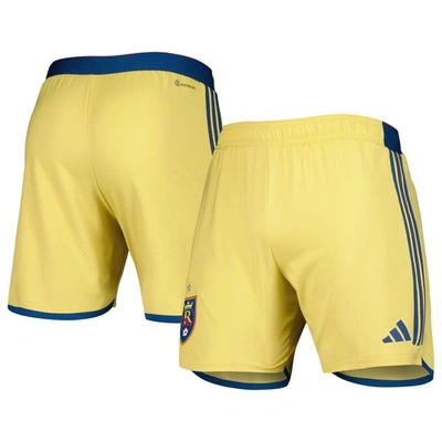 Adidas Originals Adidas Gold Real Salt Lake 2023 Away Aeroready Authentic Shorts