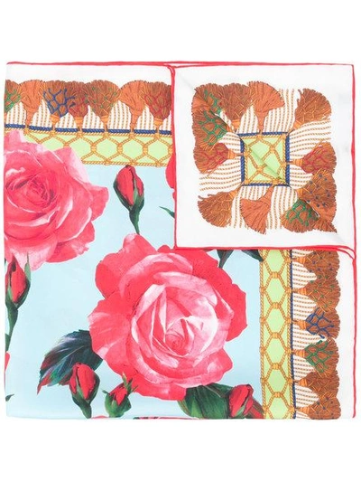 Dolce & Gabbana Tasselled Print Floral Scarf - Multicolour