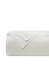 Southshore Fine Linens Microfleece Faux Shearling Lined Reversible Throw Blanket In Cream