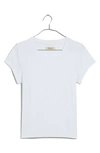 Madewell Brightside Cap Sleeve Tee In Eyelet White