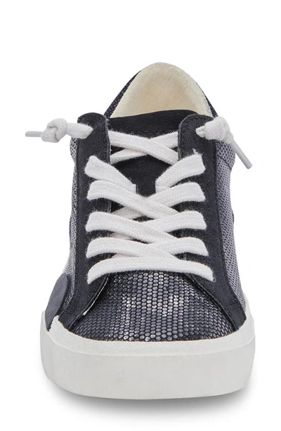 Dolce Vita Zina Sneaker In Gunmetal Leather