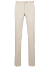 Incotex Creased Straight-leg Chinos In Neutrals