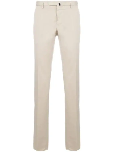 Incotex Creased Straight-leg Chinos In Neutrals