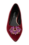 Kenneth Cole New York Gaya Starburst Pointed Toe Flat In Wine