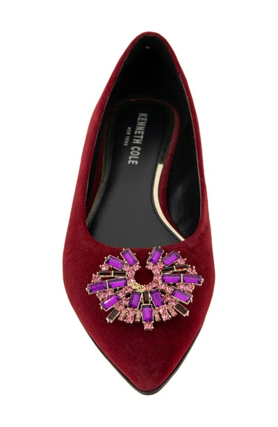 Kenneth Cole New York Gaya Starburst Pointed Toe Flat In Wine