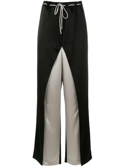 Ssheena Asymmetric Design Trousers - Black