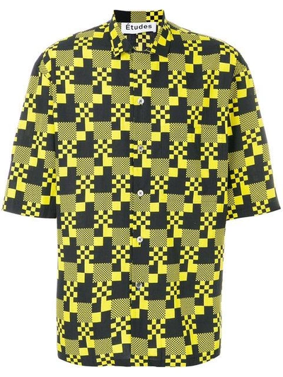 Etudes Studio Etudes Black And Yellow Souvenir Checked Shirt
