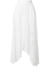 Chloé Asymmetric Lace Skirt In White
