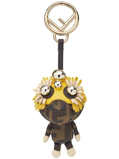 Fendi Space Monkey Bag Charm In Brown