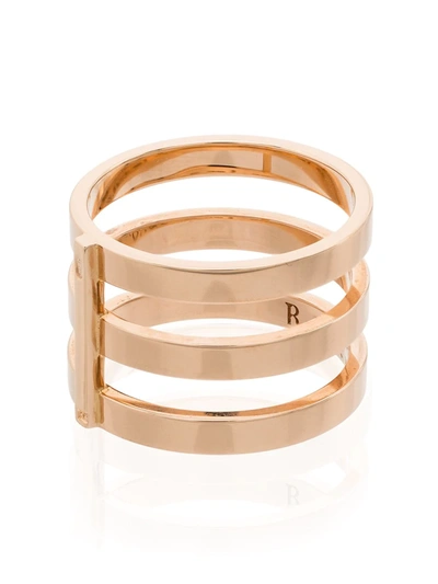 Repossi 18k Rose Gold Berbere Triple Row Ring In Pink