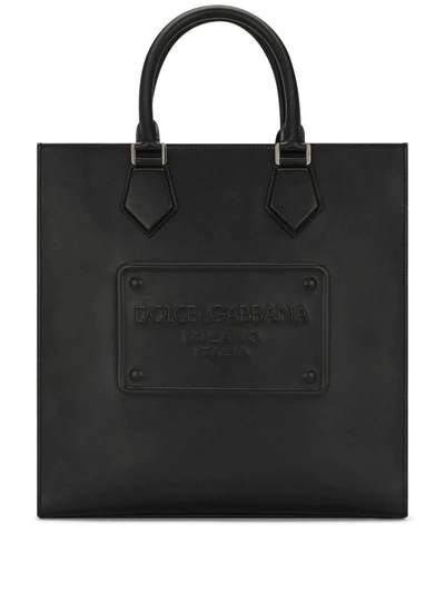 Dolce & Gabbana Tote Bag With Application In Black
