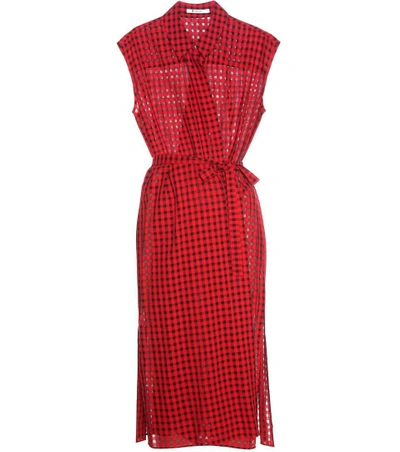 Alexander Wang T Wool-blend Wrap Dress In Red