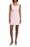 Theory Ballerina Neck Mini Dress In Soft Pink