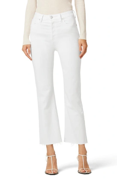 Hudson Faye Ultra High Rise Cropped Bootcut Jeans In White