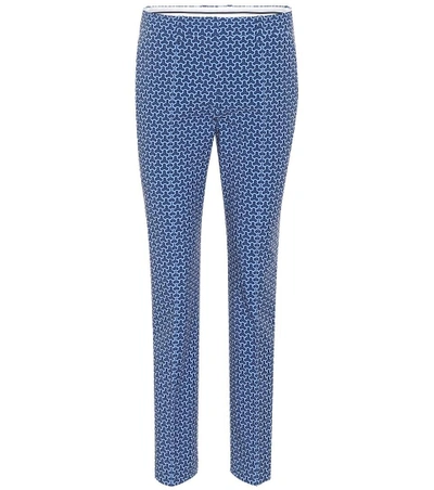 Tory Sport Printed Tech Stretch Golf Trousers In Blue