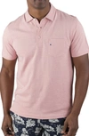 Tailor Vintage Performance Birdseye Pique Polo Shirt In Dusty Rose